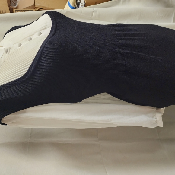 Alfani Black & White Layered Pleated Dress - Picture 5 of 8